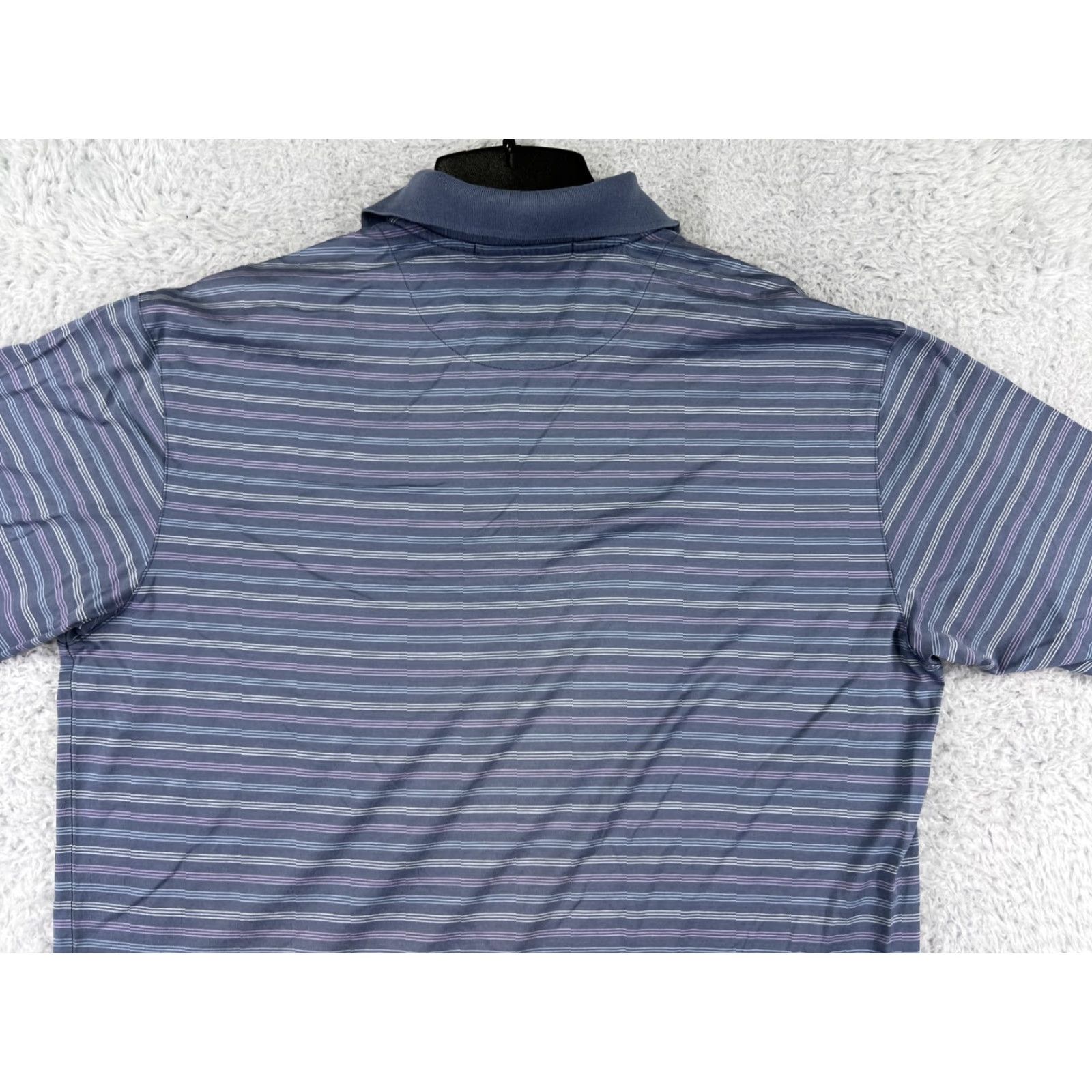 Nike Nike Tiger Woods Nike Dri-Fit Shirt Polo for Men Large Blue Striped 100% Cotton Golf / Casual Workwear Size US L / EU 52-54 / 3 - 7 Thumbnail