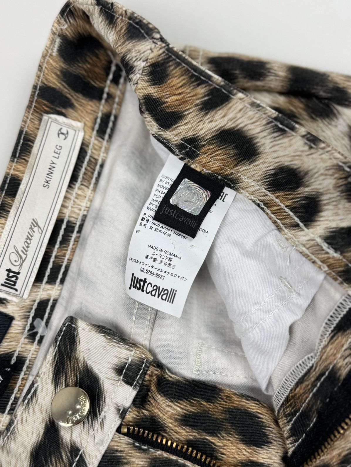 Just Cavalli Just Cavalli Leopard Skinny Skin Leg Pants Size 27" / US 4 / IT 40 - 8 Thumbnail
