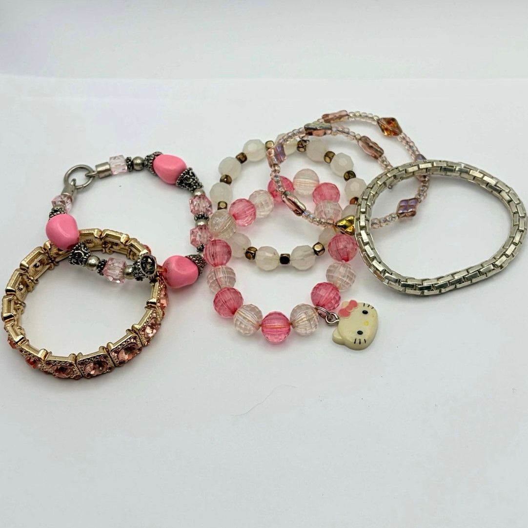 Other Pink Beaded Hello Kitty Bracelet Bundle Size ONE SIZE - 4 Thumbnail