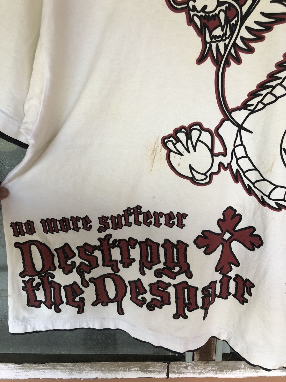 Japanese Brand Vintage Destroy The Despair Dragon Shirt Tee Size US L / EU 52-54 / 3 - 4 Thumbnail