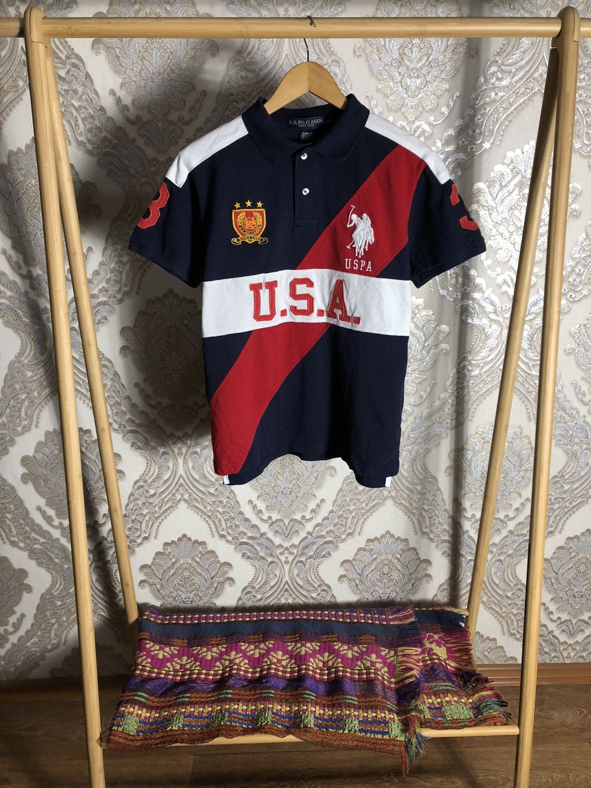 Polo Ralph Lauren VINTAGE U.S. POLO ASSN USA FLAG DESIGNER CASUAL RETRO Y2K 90 Size US M / EU 48-50 / 2 - 1 Thumbnail