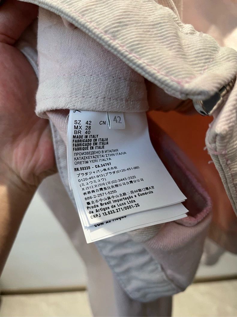 Prada Prada Dirty pink triangle denim jacket 2502-Nextarrow Size US XS / EU 42 / 0 - 5 Thumbnail