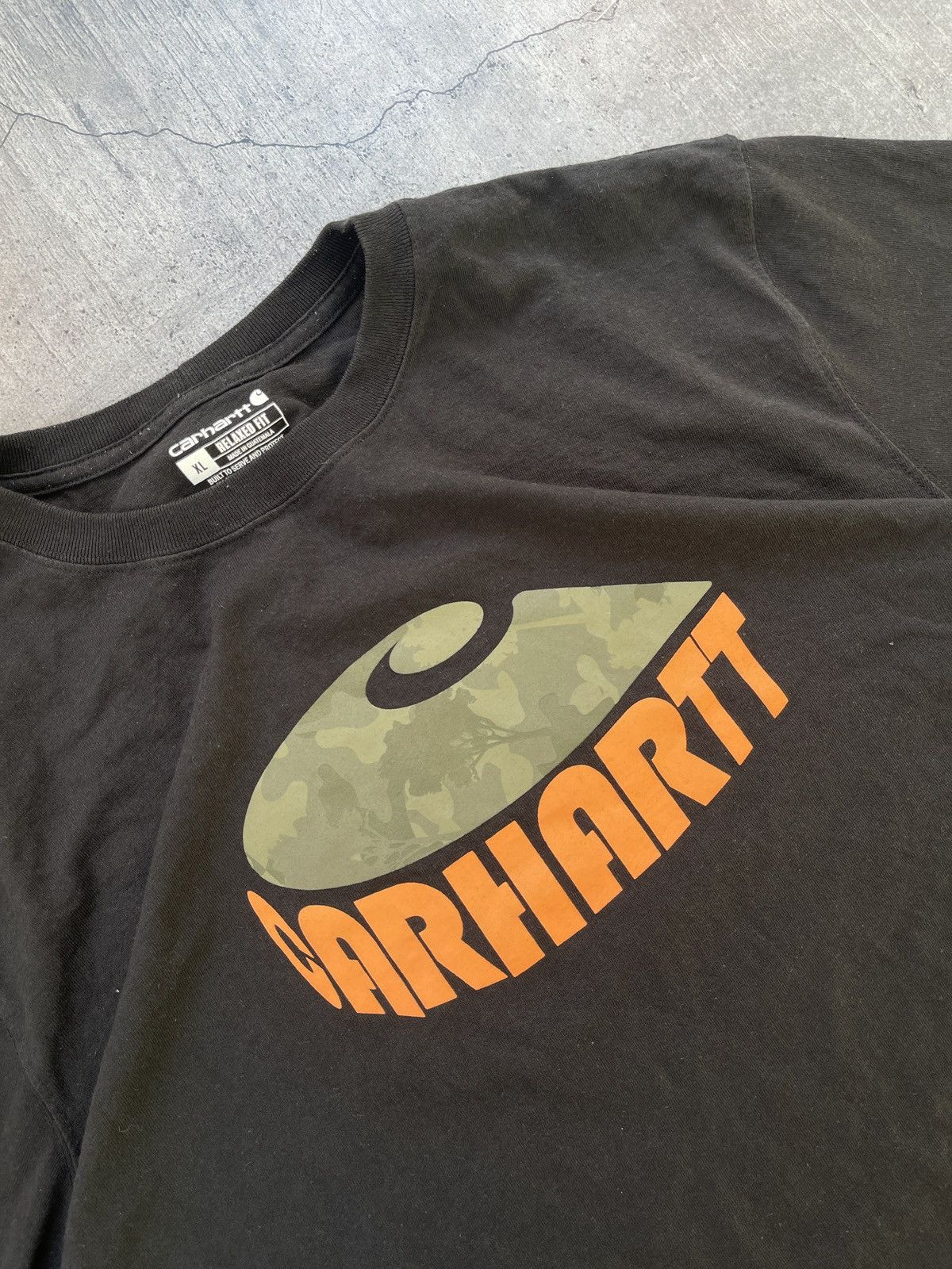 Carhartt × Vintage VTG Destroyed Carhartt T-Shirt in Black Size US XL / EU 56 / 4 - 3 Thumbnail