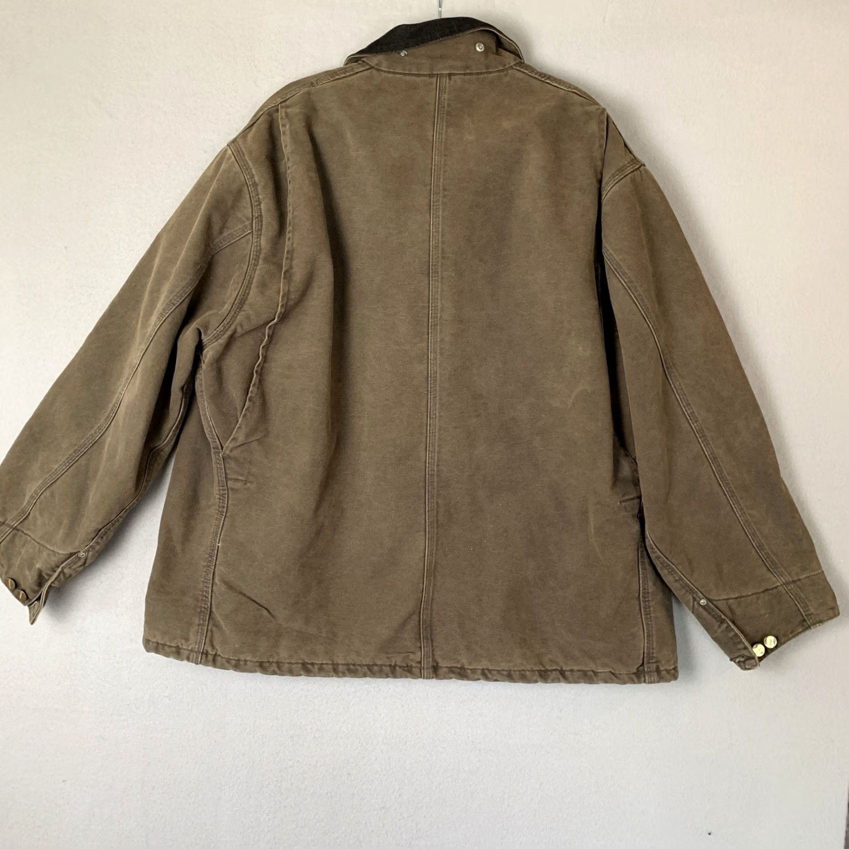 Carhartt VINTAGE Carhartt Coat Chore 2XL Jacket Barn Brown Duck Canvas Lined 90s Outdoor Working Mens Jackets Size US XXL / EU 58 / 5 - 2 Thumbnail
