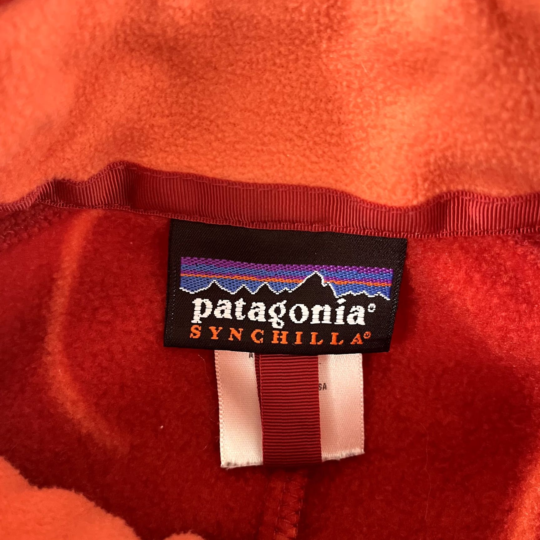 Patagonia Patagonia Vest Women Large Orange Red Synchilla Fleece Geometric Floral Full Zip Size L / US 10 / IT 46 - 4 Thumbnail