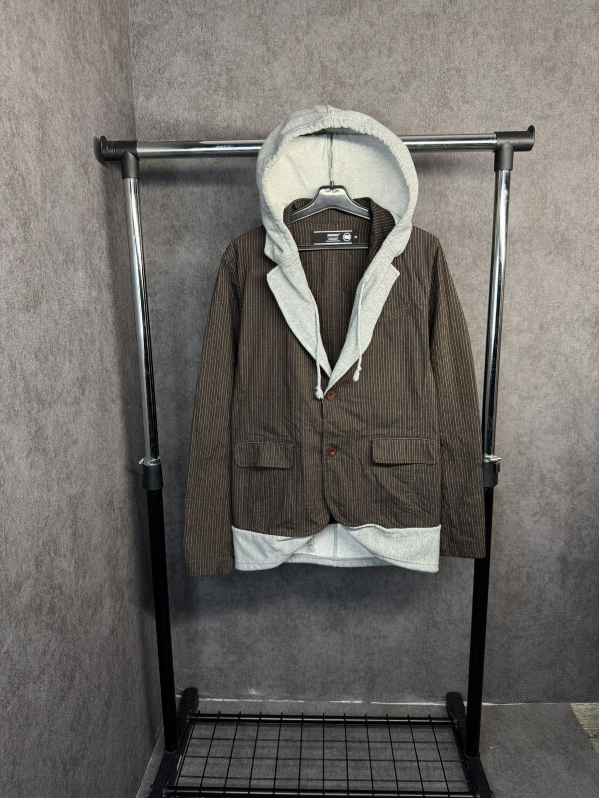 Japanese Brand Archival Hooded Jacket Waraku Vintage Rare Size 38S - 1 Thumbnail