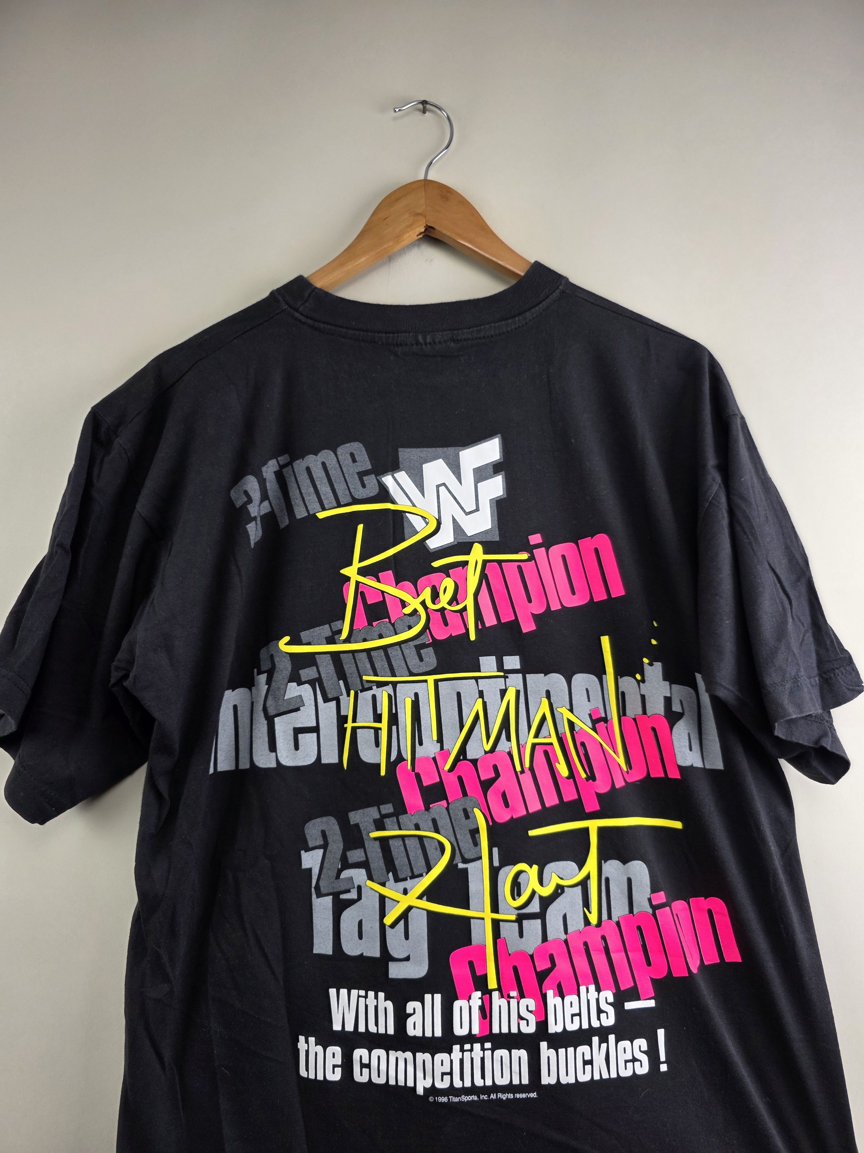 Vintage × WWE × WWF 1996 WWF Bret Hart The Best XL 23" 29" Size US XL / EU 56 / 4 - 6 Thumbnail