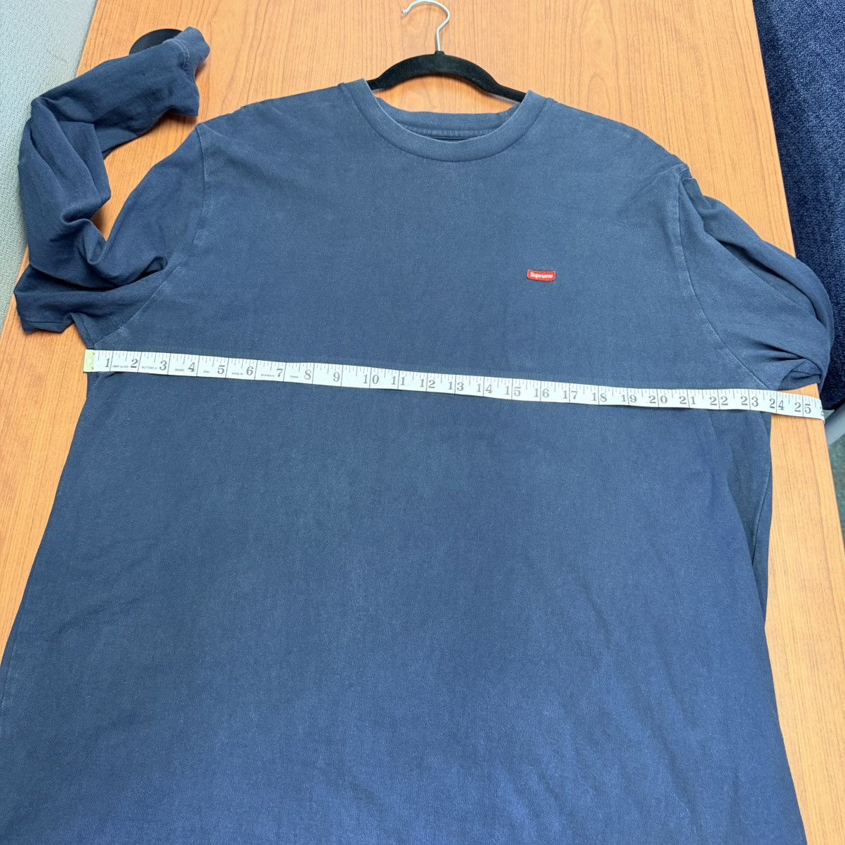 Supreme Supreme Small Box Logo Long Sleeve Tee Navy Blue XL Size US XL / EU 56 / 4 - 11 Thumbnail