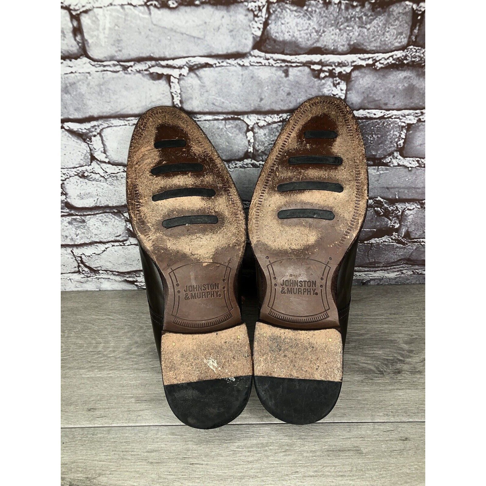 Johnston & Murphy Johnston & Murphy Sheepskin Brown Leather Double Monk Strap Size US 10.5 / EU 43-44 - 8 Thumbnail