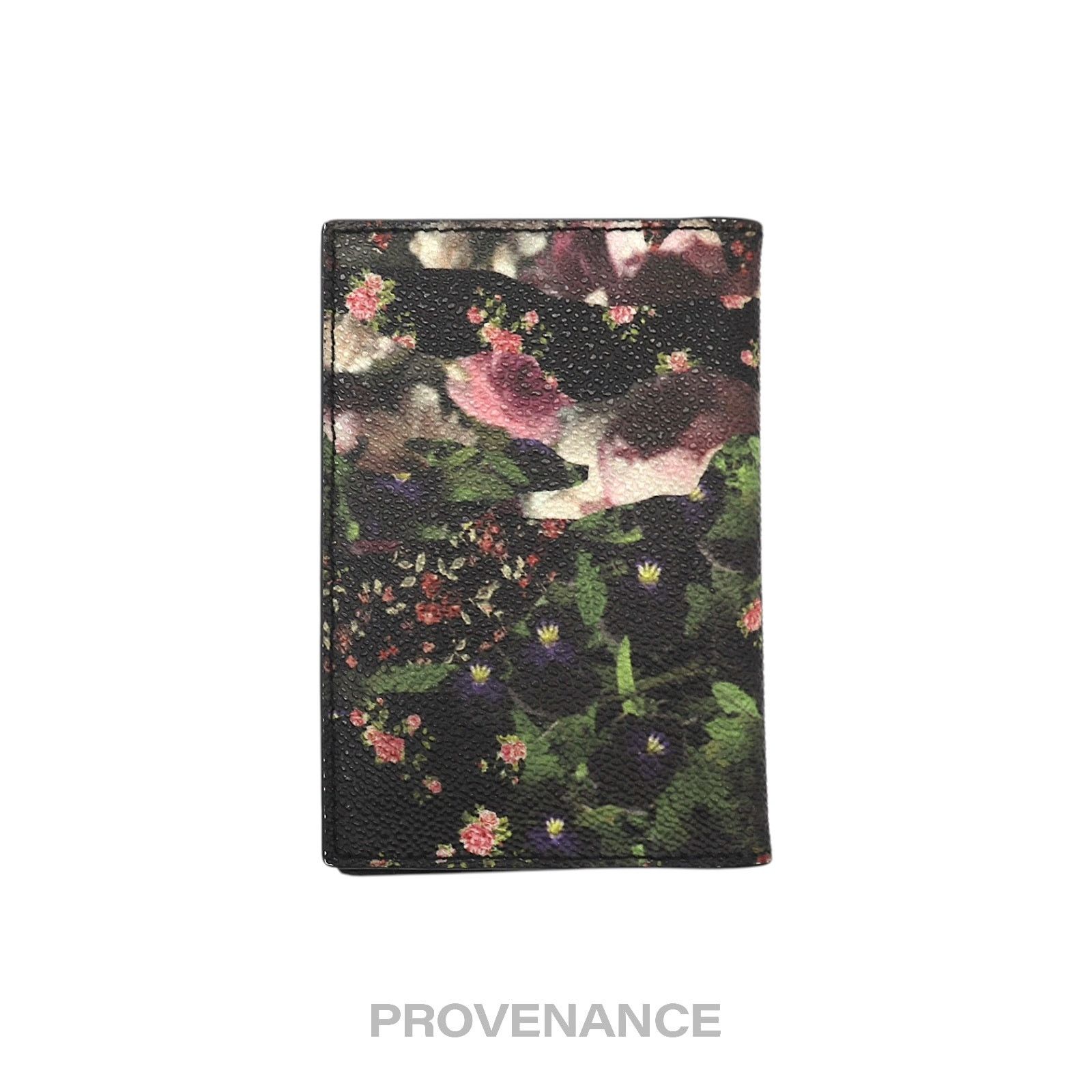 Givenchy 🔴 Givenchy Card Holder Wallet - Floral Black Leather Size ONE SIZE - 2 Thumbnail