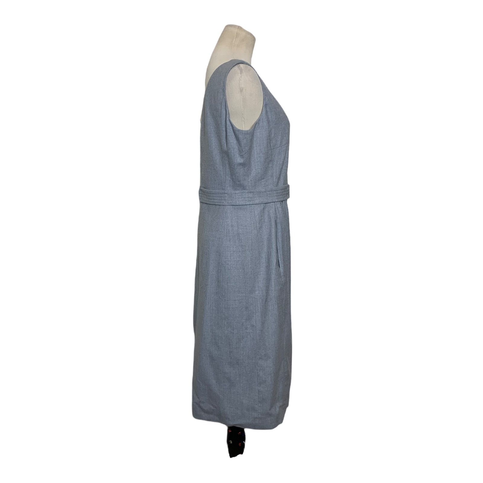 Piazza Sempione Piazza Sempione gray wool sheath dress size 46 - US 14 Size XL / US 12-14 / IT 48-50 - 9 Thumbnail