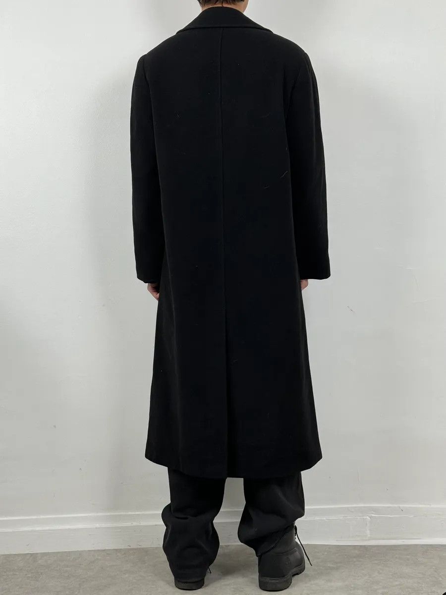 Giorgio Armani 1990s Giorgio Armani Black Buttoned Wool & Silk Trench Coat Size US M / EU 48-50 / 2 - 3 Thumbnail