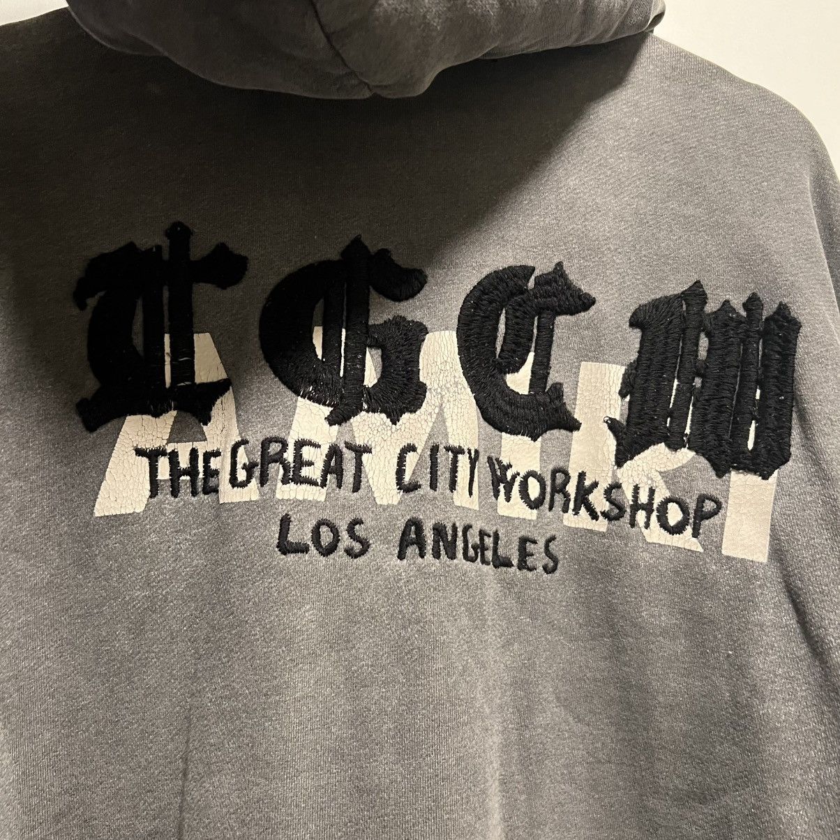 Amiri Amiri Hoodie Grey TGCW flames Size US L / EU 52-54 / 3 - 5 Thumbnail