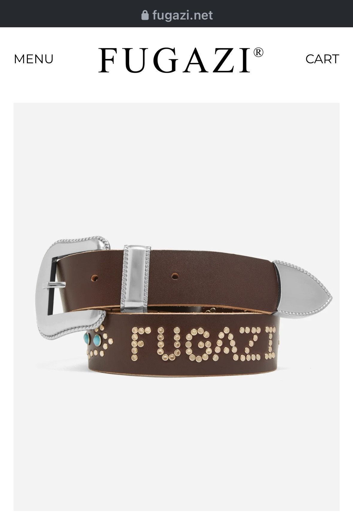 Fugazi Fugazi Studded Belt Size 34 - 3 Thumbnail