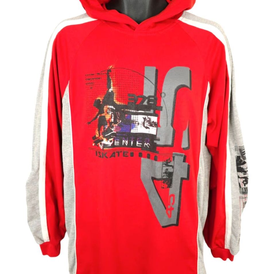 Vintage VINTAGE No Boundaries Skater T Shirt Hoodie Mens Size M Red 90s Y2K Skateboard Shirt Mens Red 90s Y2K Skateboard Size US M / EU 48-50 / 2 - 2 Thumbnail