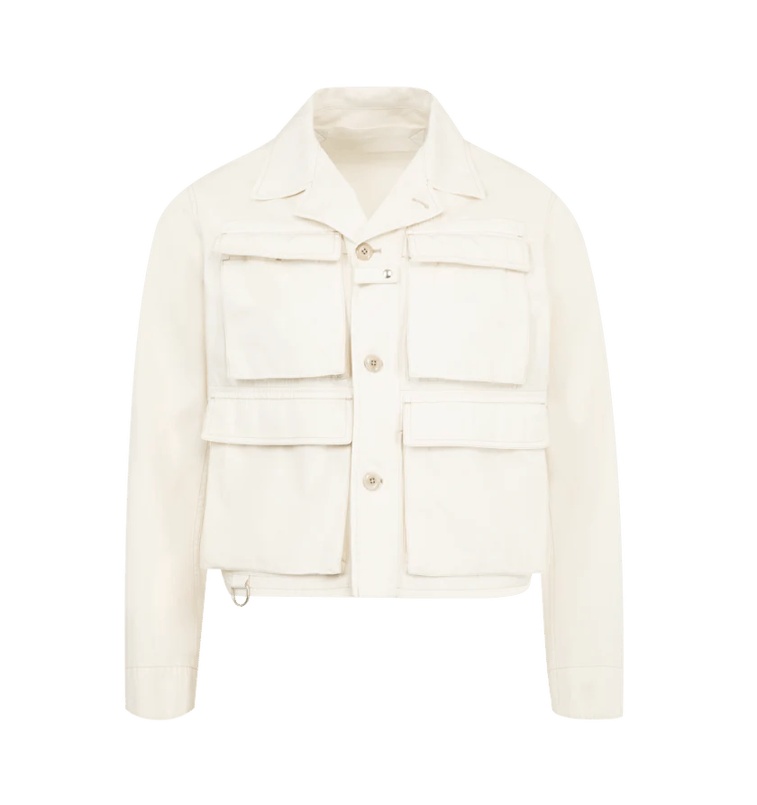 Lemaire o1h1sh11225 Short Utility Jacket in White Size US XS / EU 42 / 0 - 1 Thumbnail