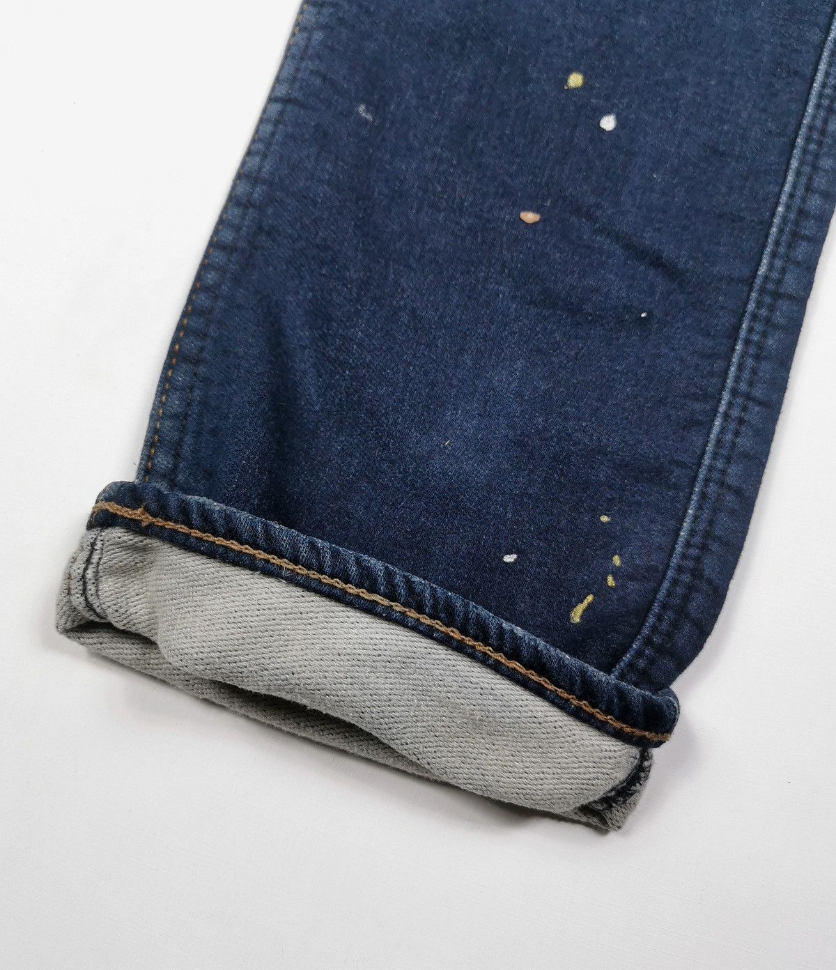 Japanese Brand Jimmy Taverniti Blackie Paint Splash Boro Slim Stretch Jeans Size US 32 / EU 48 - 6 Thumbnail