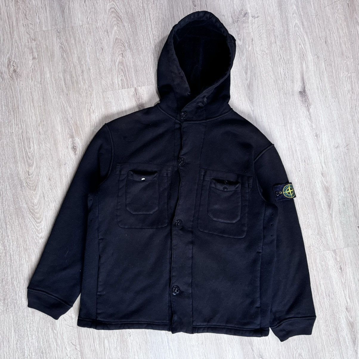 Stone Island × Vintage 🔥AW 1999 Stone Island Hoodie Button Sweatshirts Size US M / EU 48-50 / 2 - 1 Thumbnail