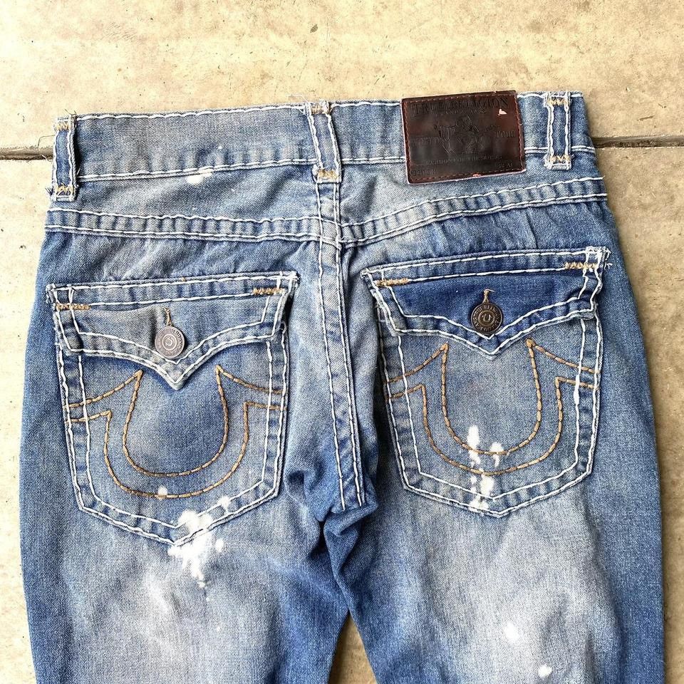 True Religion Vintage True Religion Designer denim jeans. USA bleach tears Size US 33 - 2 Thumbnail