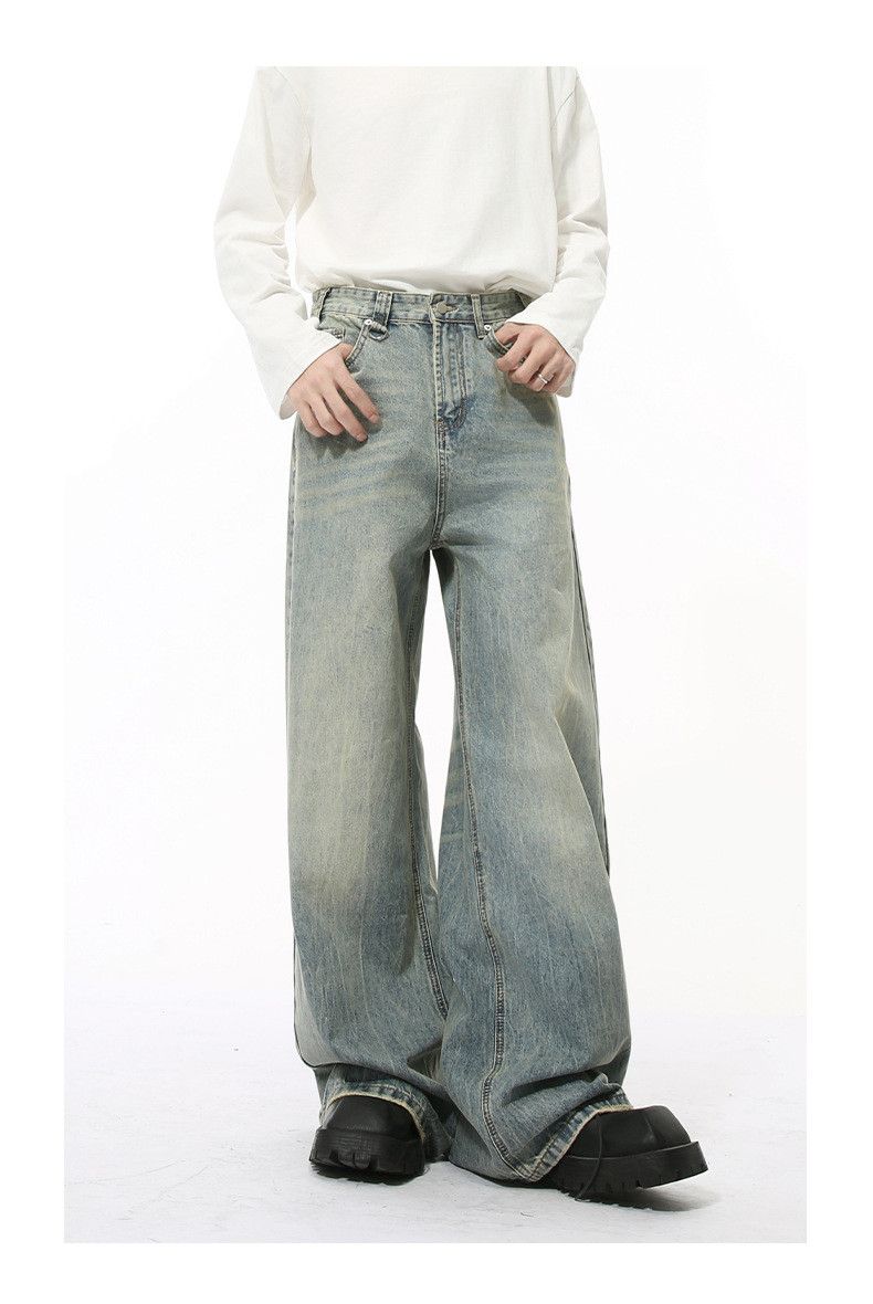 Japanese Brand × Jean American cleanfit simple loose washed distressed jeans Size US 32 / EU 48 - 2 Thumbnail