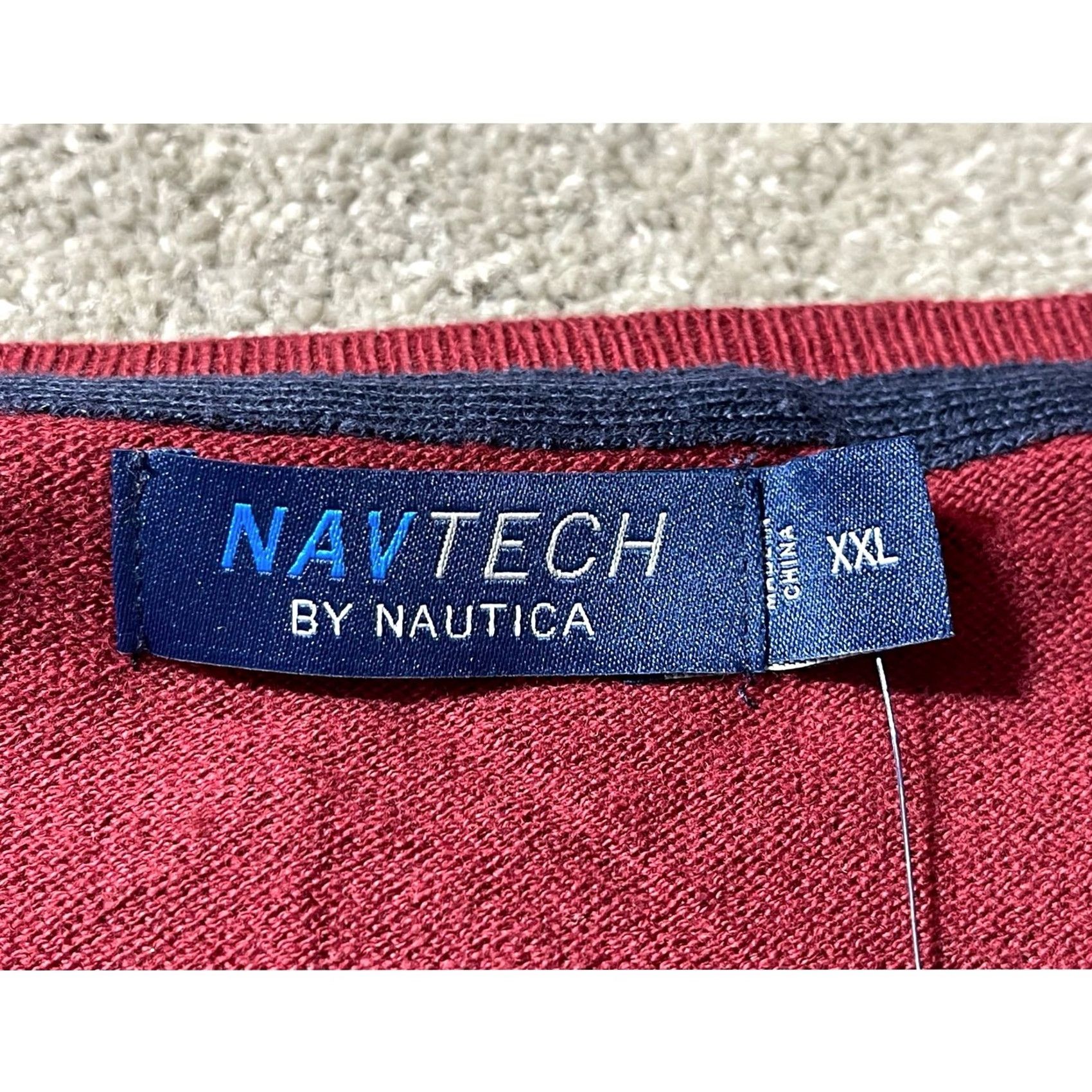 Nautica Nautica NAVTECH Sweater XXL Crimson Red Classic Business Casual Preppy Layering Pullover Men Size US XXL / EU 58 / 5 - 6 Thumbnail