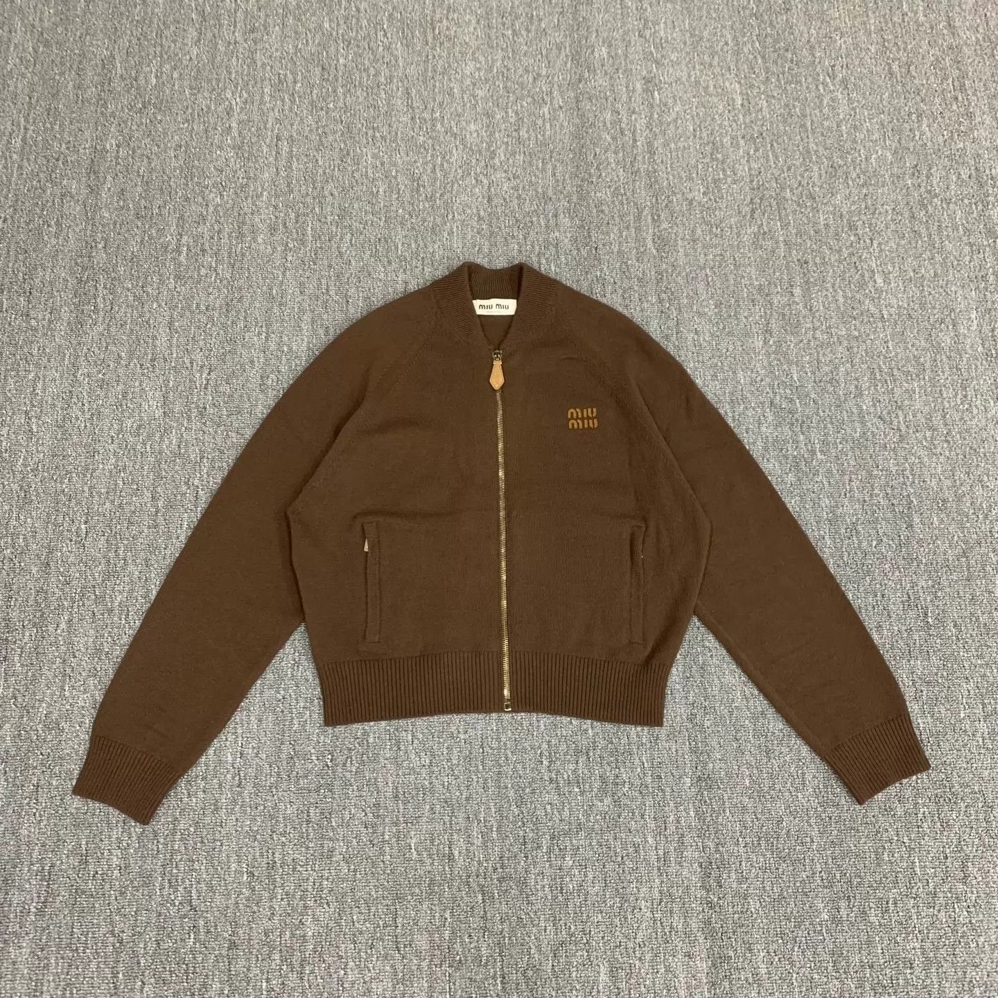 Miu Miu Miu Miu Brown Cashmere Knit Cardi Size 42 98 New Size M / US 6-8 / IT 42-44 - 1 Thumbnail