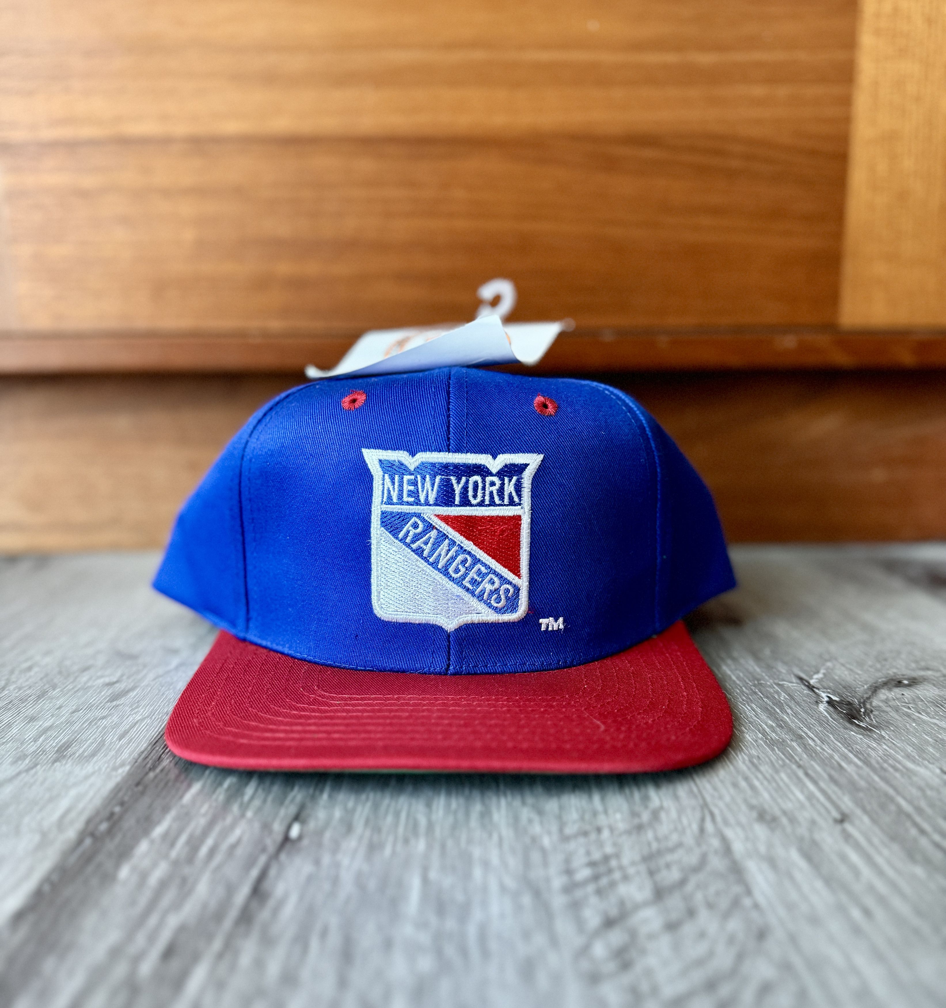 NHL Vintage 90s New York Rangers NHL Snap Back Hockey Hat NWT Size ONE SIZE - 1 Thumbnail