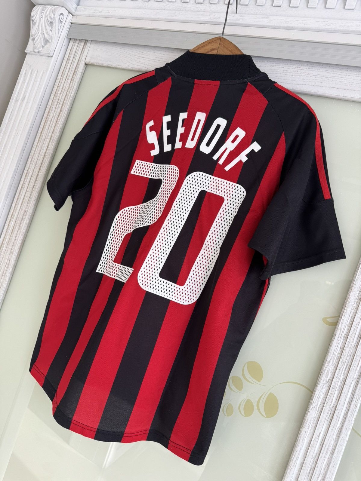 Adidas Vintage Seedorf #20 Milan 2002-2003 Home Soccer Jersey Shirt Size US M / EU 48-50 / 2 - 3 Thumbnail