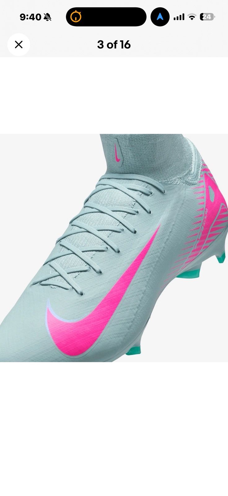 Nike Nike Zoom Superfly 10 Pro FG Ocean Cube PinkBlast Cleat Size US 11 / EU 44 - 7 Thumbnail