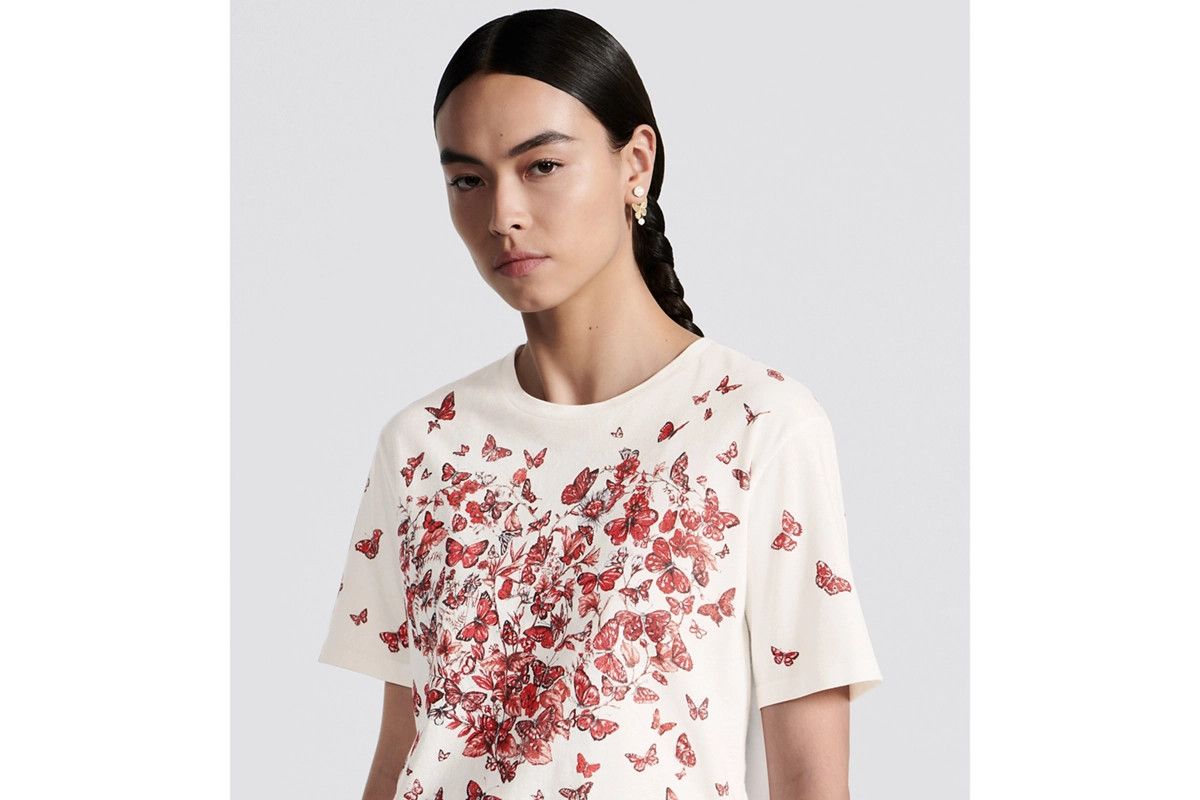 Dior o1bcso1str0225 T-Shirt in White/Red Size S / US 4 / IT 40 - 7 Thumbnail