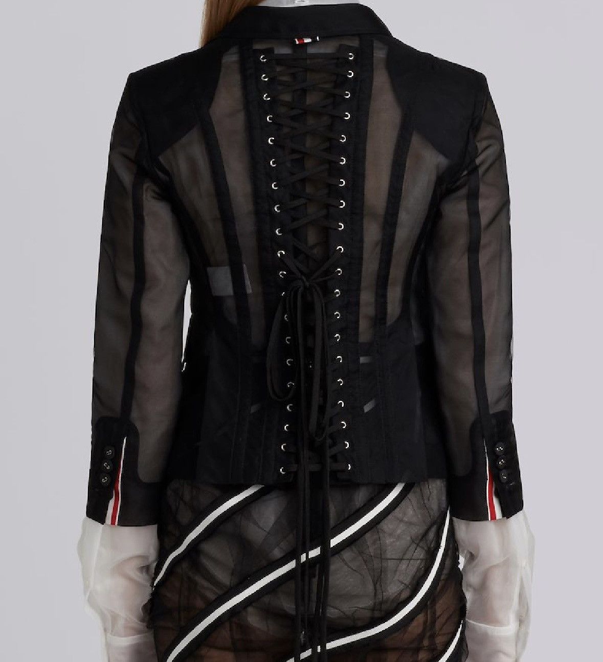 Thom Browne Thom Browne Lace-up Back Jacket Blazer Size XS / US 0-2 / IT 36-38 - 3 Thumbnail