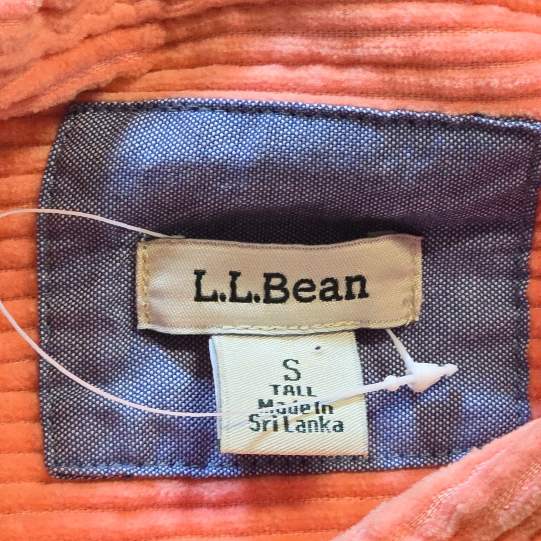 Vintage L.L. Bean Jacket Womens Small Tall Orange Wide Wale Corduroy Shirt Shacket Casual Size S / US 4 / IT 40 - 5 Thumbnail