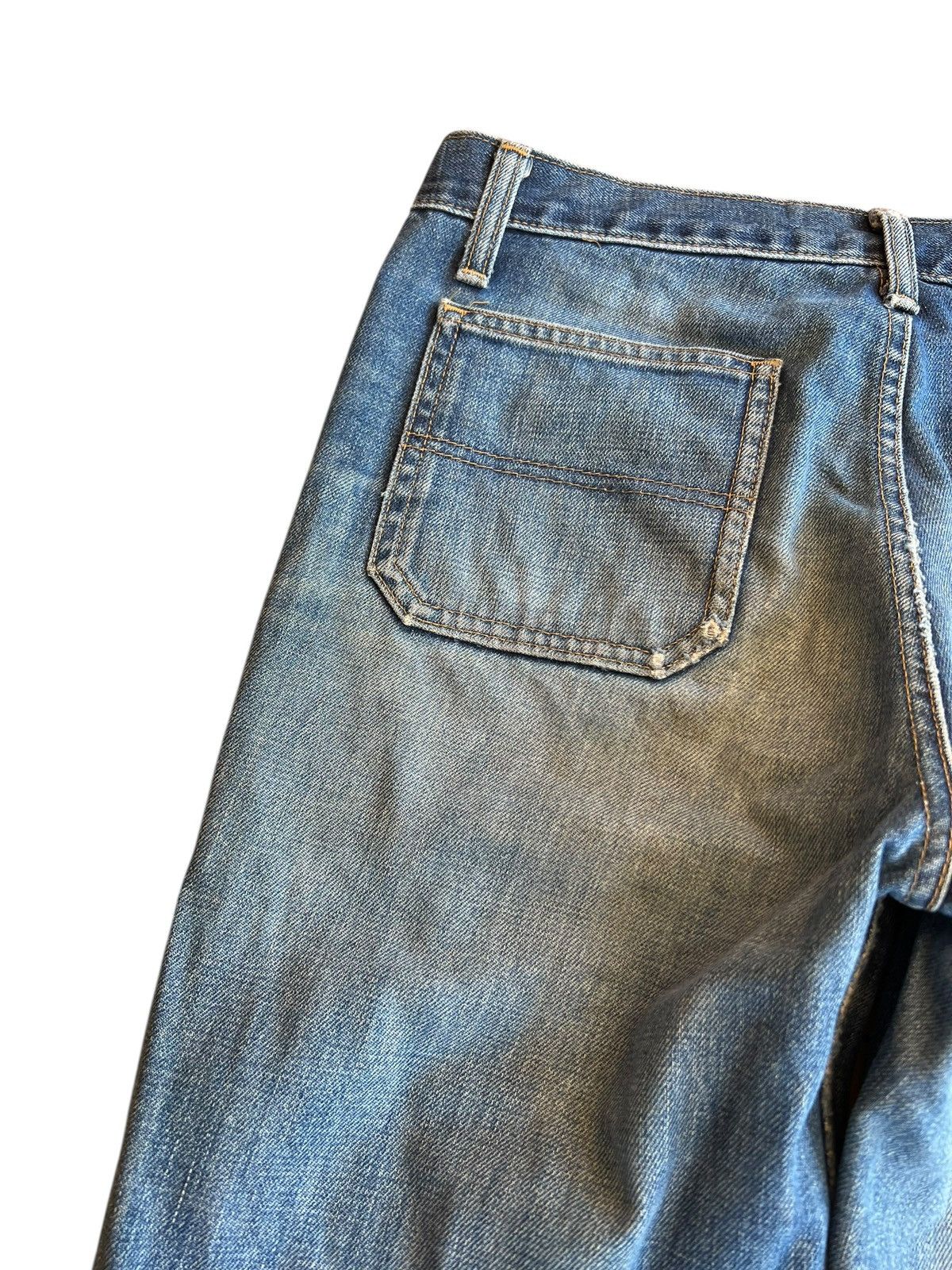 Japanese Brand Vintage BigJohn Super Bootcut Distressed Mudwash Jean Size US 31 - 14 Thumbnail