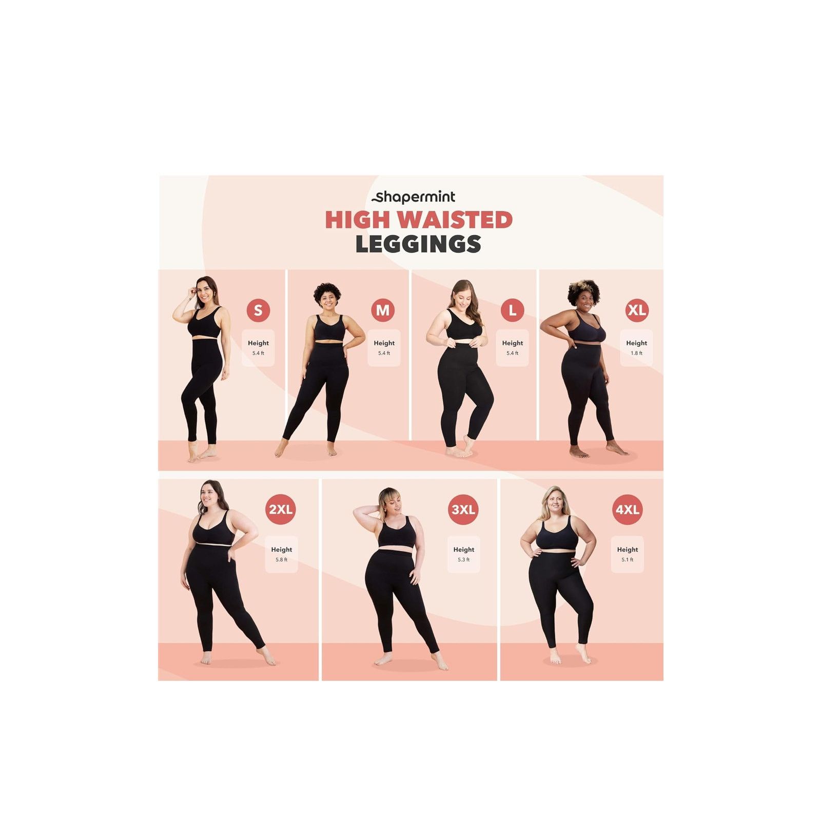 Unknown London Shapermint-Empetua high waisted Black shaping legging 3XL Size ONE SIZE - 4 Thumbnail