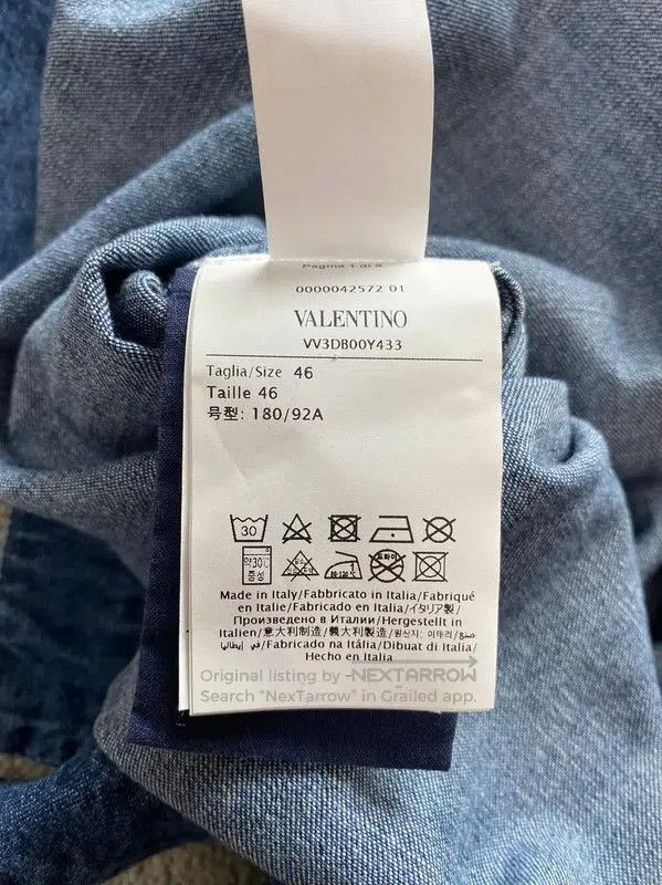 Valentino Valentino Men's Blue Cotton Short Sleeve Top . Size US M / EU 48-50 / 2 - 4 Thumbnail