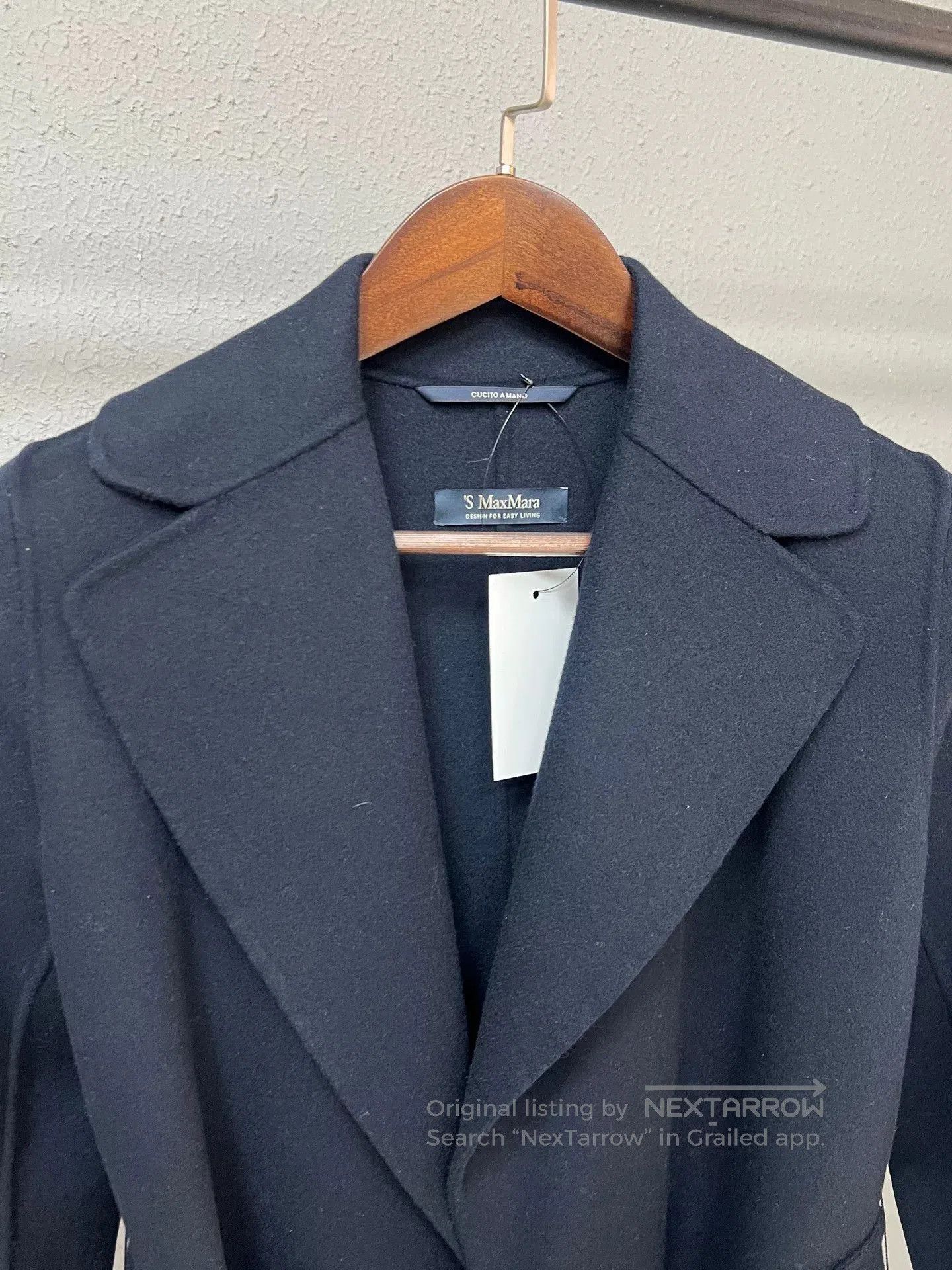 Max Mara Smaxmara Paldo Navy Blue Bathrobe Coat. Size XS / US 0-2 / IT 36-38 - 3 Thumbnail