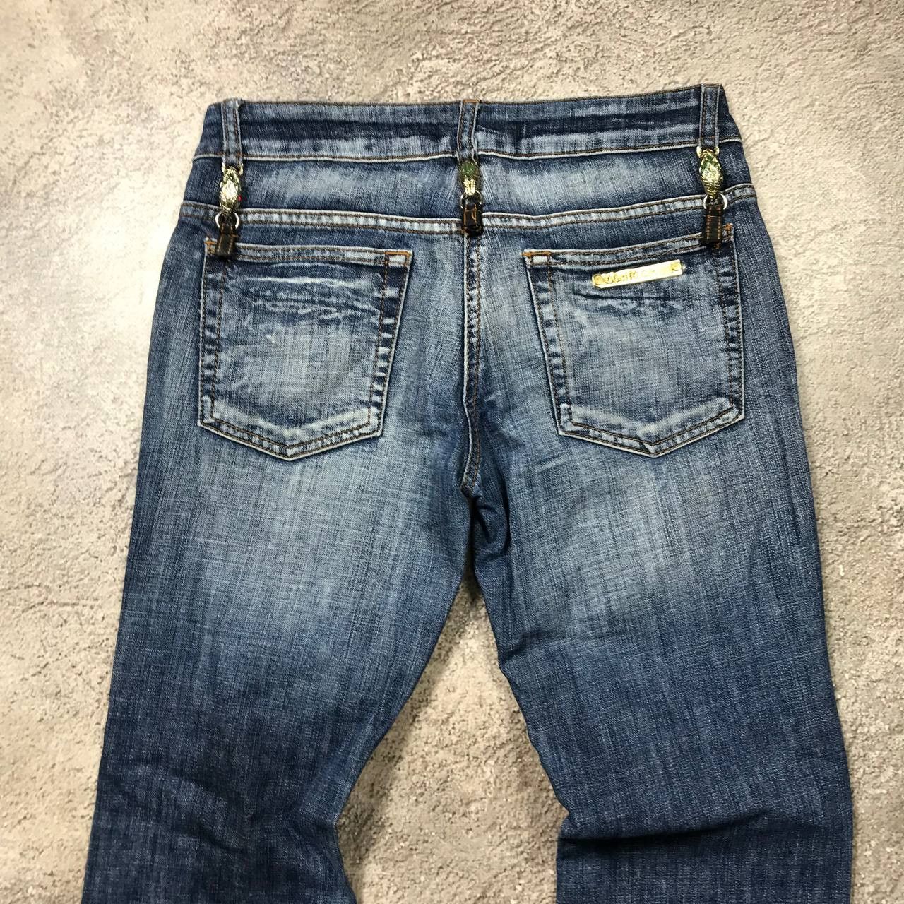 Vintage Vintage Roberto Cavalli Distressed Flared Jeans Y2K Slim 26 Size 26" / US 2 / IT 38 - 5 Thumbnail