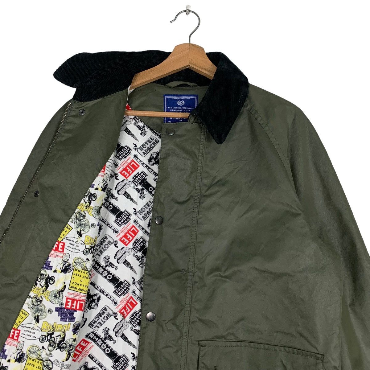 Japan Rags PURPLE & YELLOW Life Style Green Army Jacket #0526-C24 Size US M / EU 48-50 / 2 - 8 Thumbnail