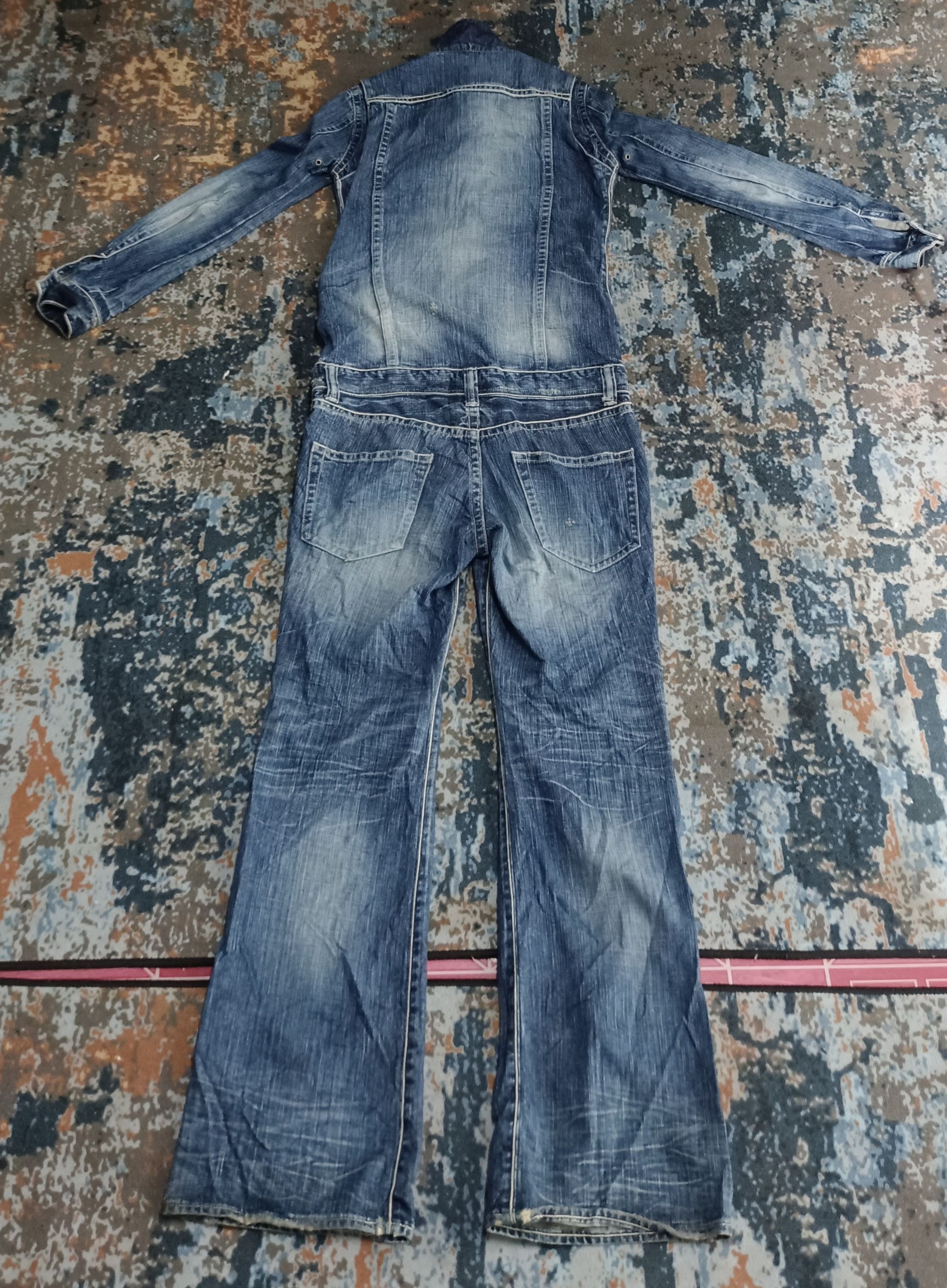Japanese Brand Delay by Ufin & Sons Denim Jumpsuit Size 31" - 2 Thumbnail