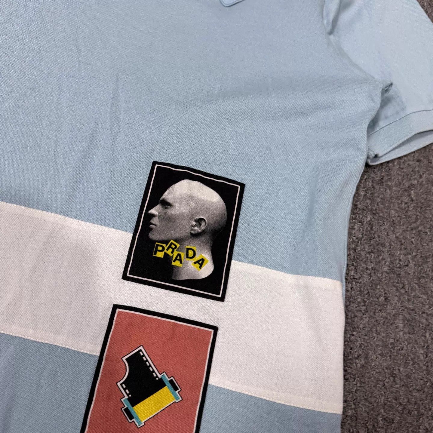 Prada Prada SS Patch Triangle Logo Short Sleeve M 99new Size US M / EU 48-50 / 2 - 3 Thumbnail