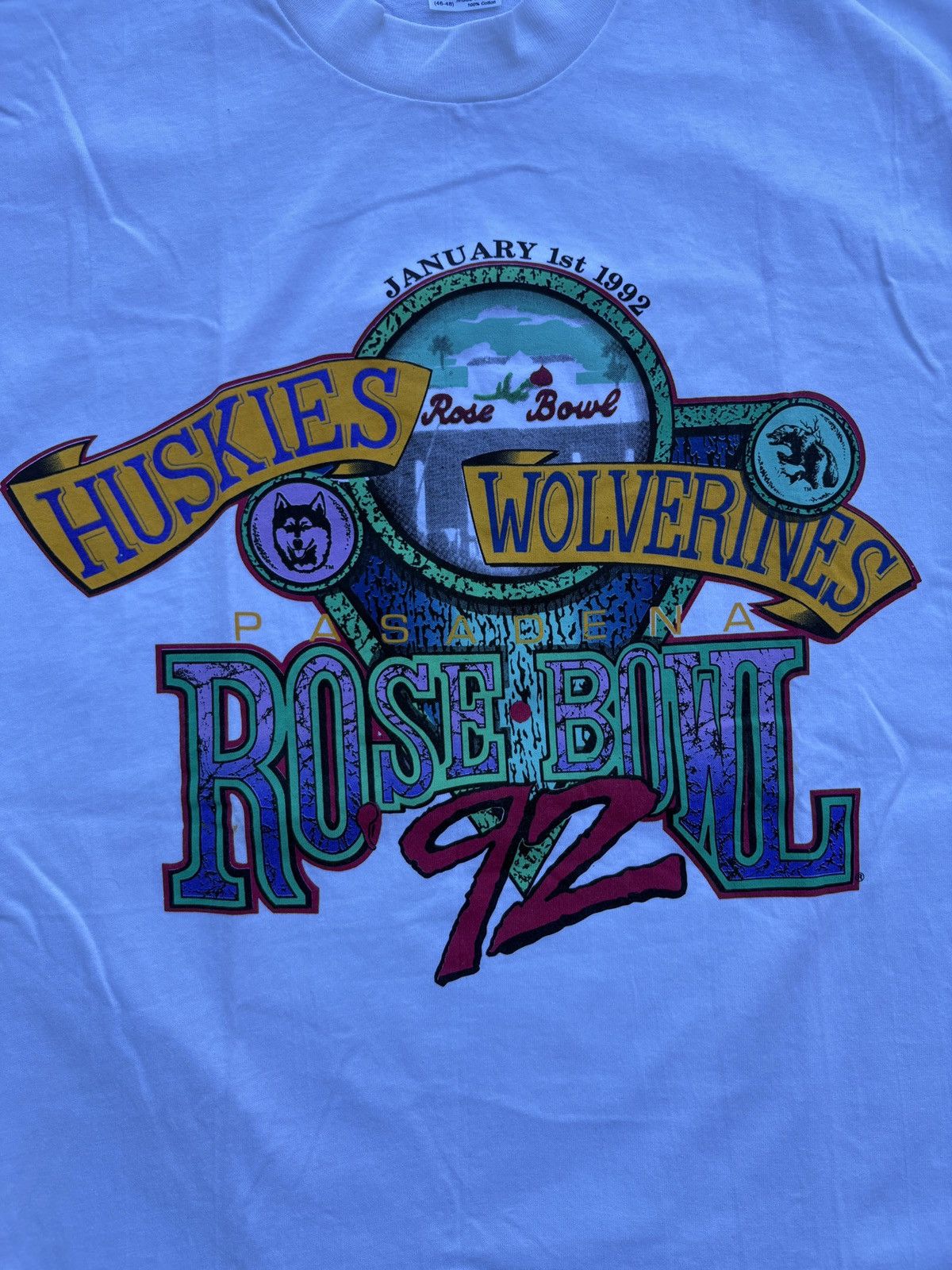 NCAA Vintage 1992 Stedman “Pasadena Rosebowl” T-Shirt Size XL Size US XL / EU 56 / 4 - 4 Thumbnail