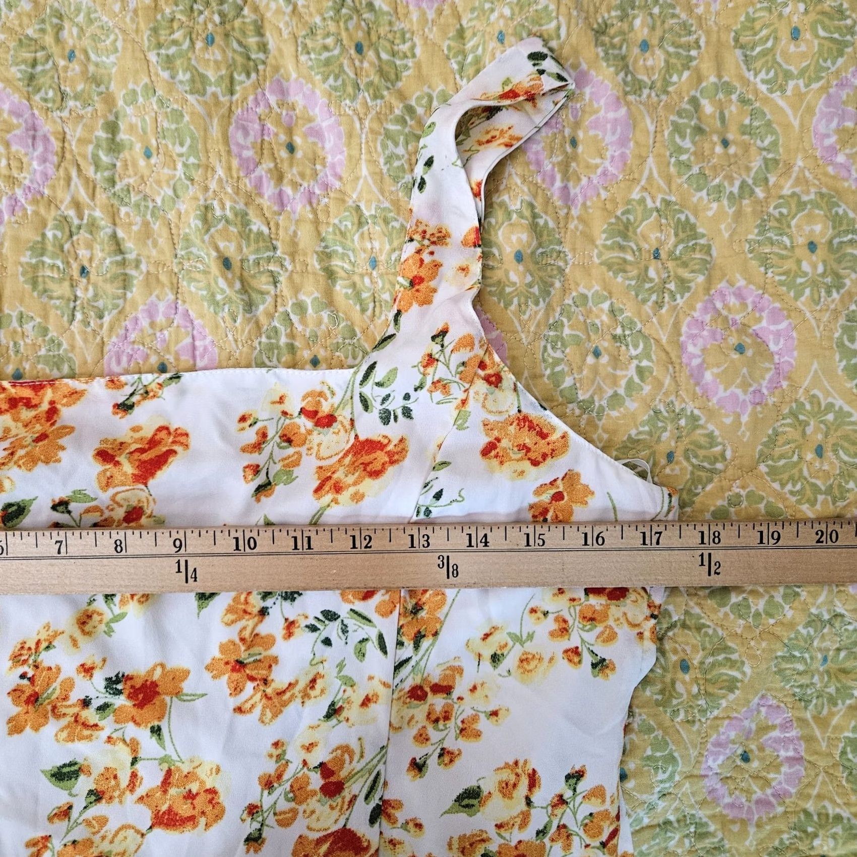 Lulus Lulus Day Date White and Orange Square Neck Mini Dress L Womens Small? Size L / US 10 / IT 46 - 6 Thumbnail