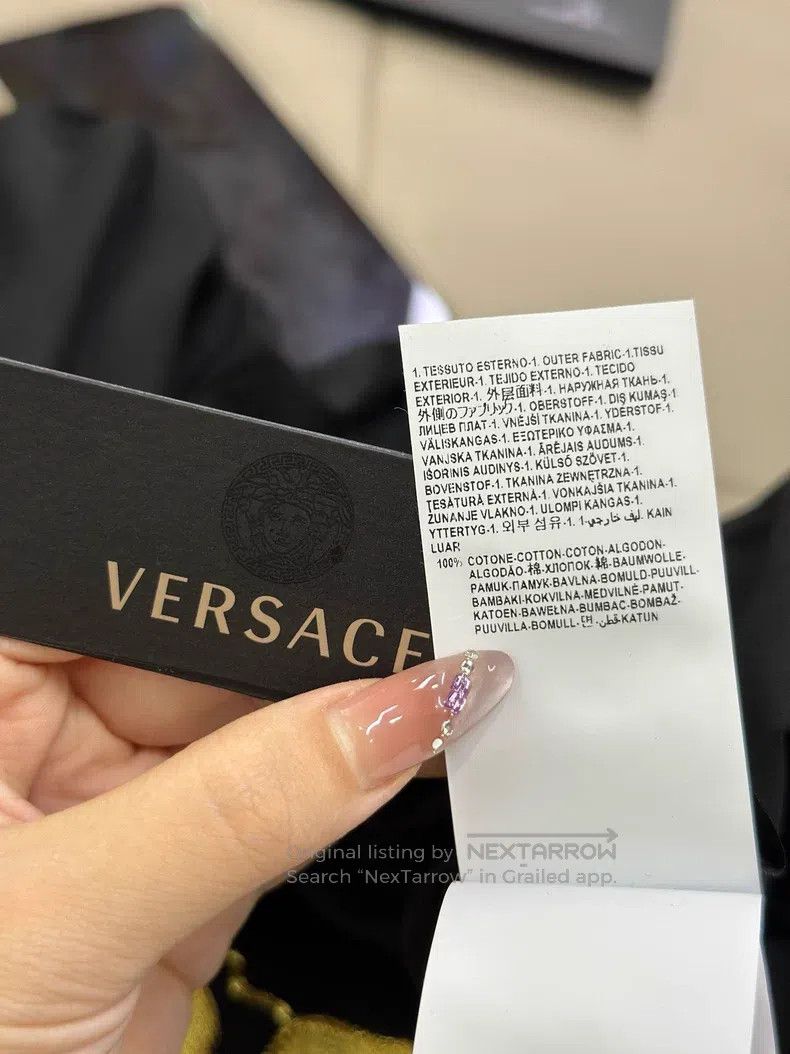 Versace Versace Black figure embroidered short-sleeved T-shirt Size US XS / EU 42 / 0 - 7 Thumbnail