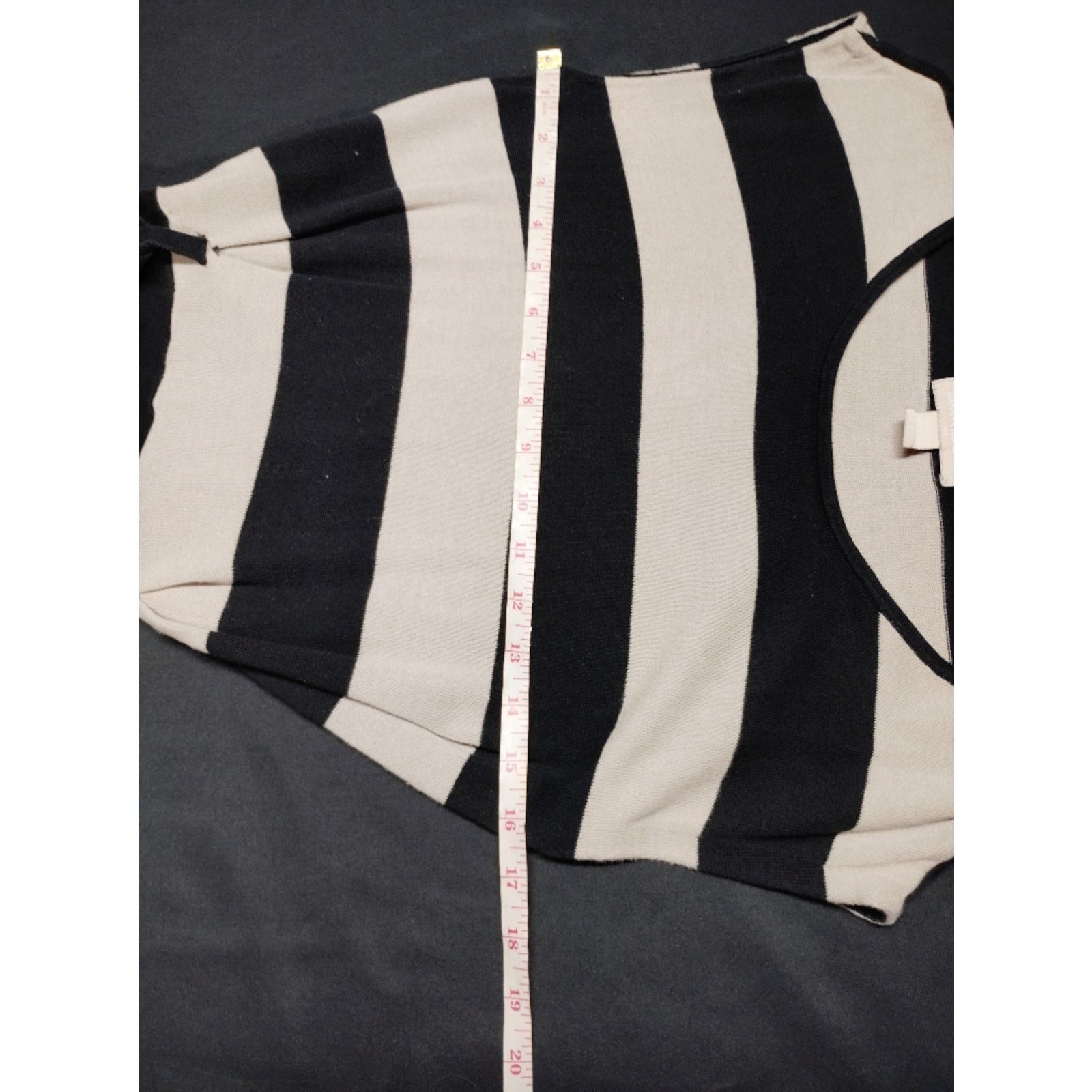 Banana Republic Banana Republic Black and Beige Striped Mini Dress Tie Waist Size S / US 4 / IT 40 - 4 Thumbnail