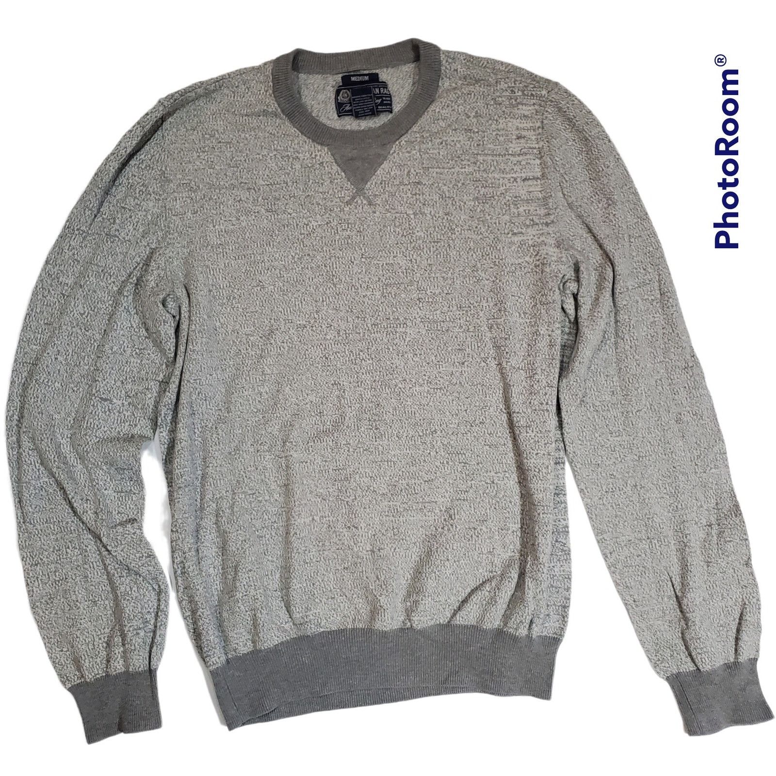 American Rag American Rag | Grey Heathered Long Sleeve Knit Shirt |Size M Size US M / EU 48-50 / 2 - 1 Thumbnail