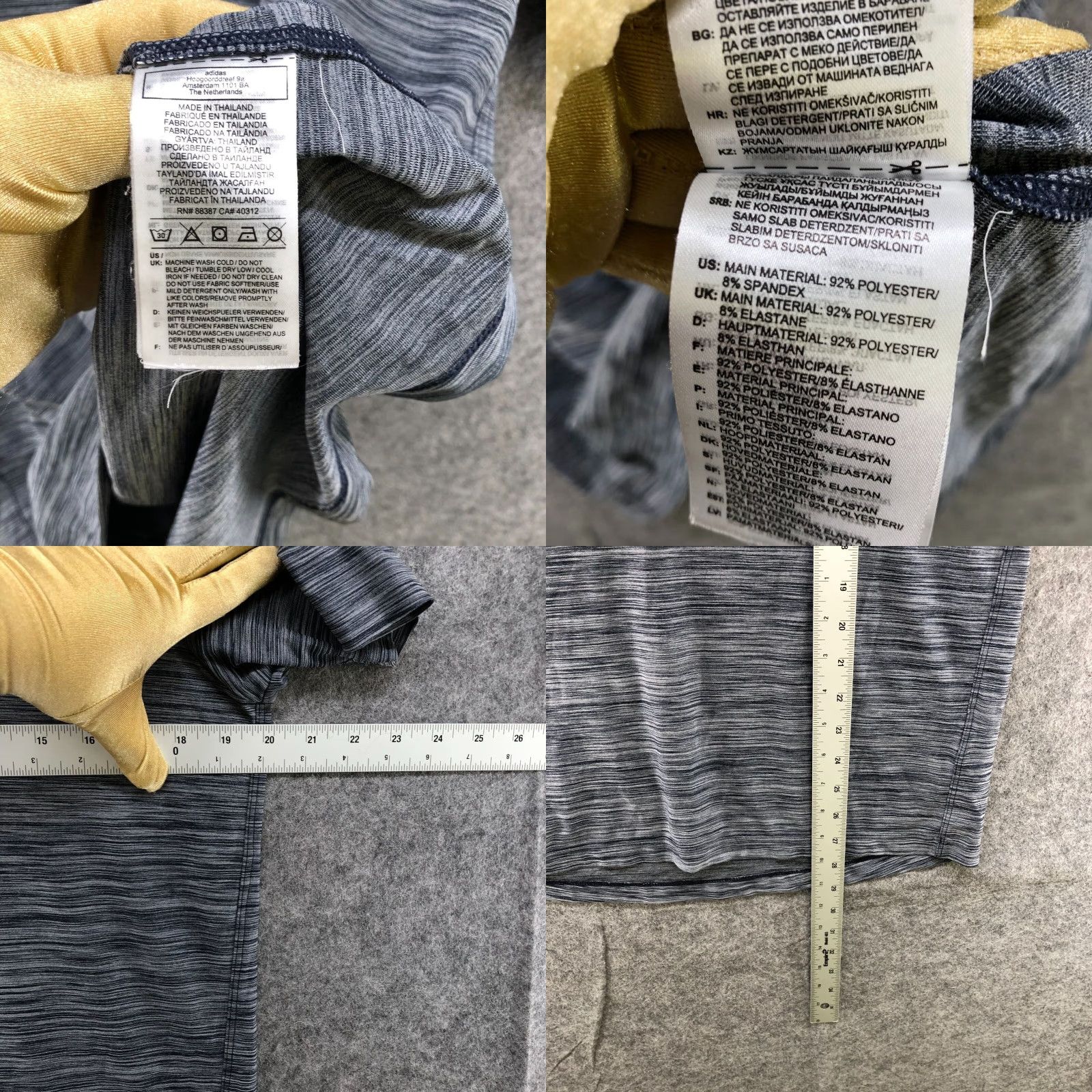 Adidas Adidas T Shirt Mens S Short Sleeve Gray Athletic Moisture Wicking Crew Neck Pullover Activewear Size US S / EU 44-46 / 1 - 8 Thumbnail