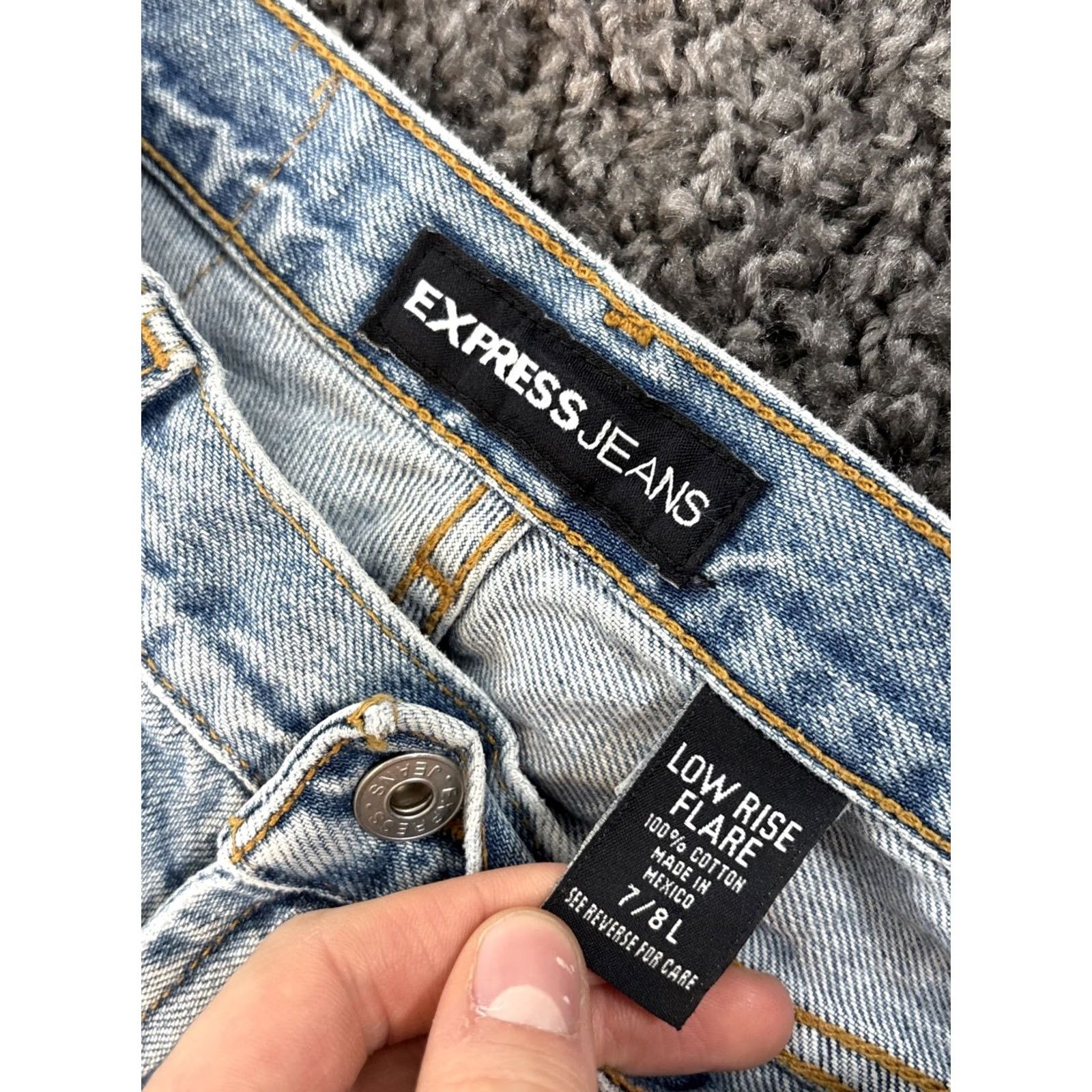 Express VINTAGE Express Jeans Women 90s Y2K Bootcut Flare Low Rise 30x31 Blue Denim Size 30" / US 8 / IT 44 - 6 Thumbnail