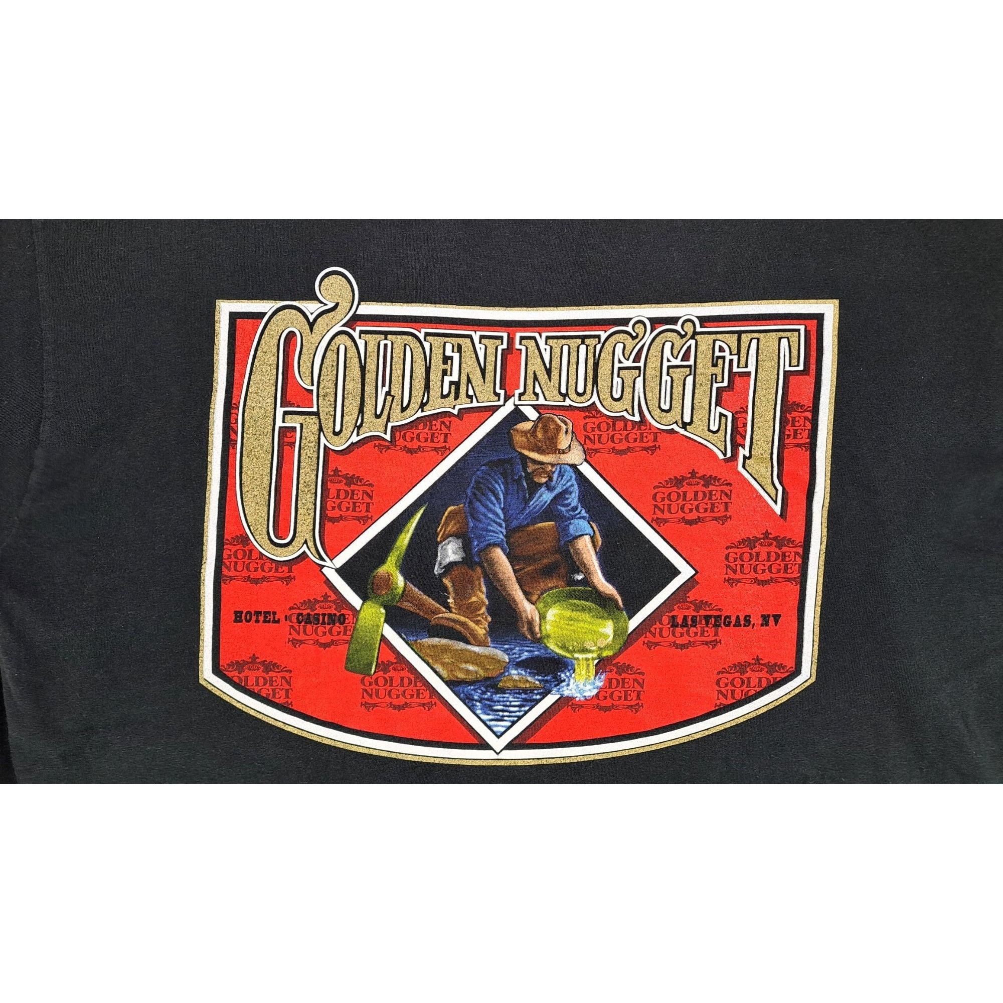 Jerzees Vintage Golden Nugget Las Vegas T Shirt Men XL Hotel Casino Size US XL / EU 56 / 4 - 2 Thumbnail