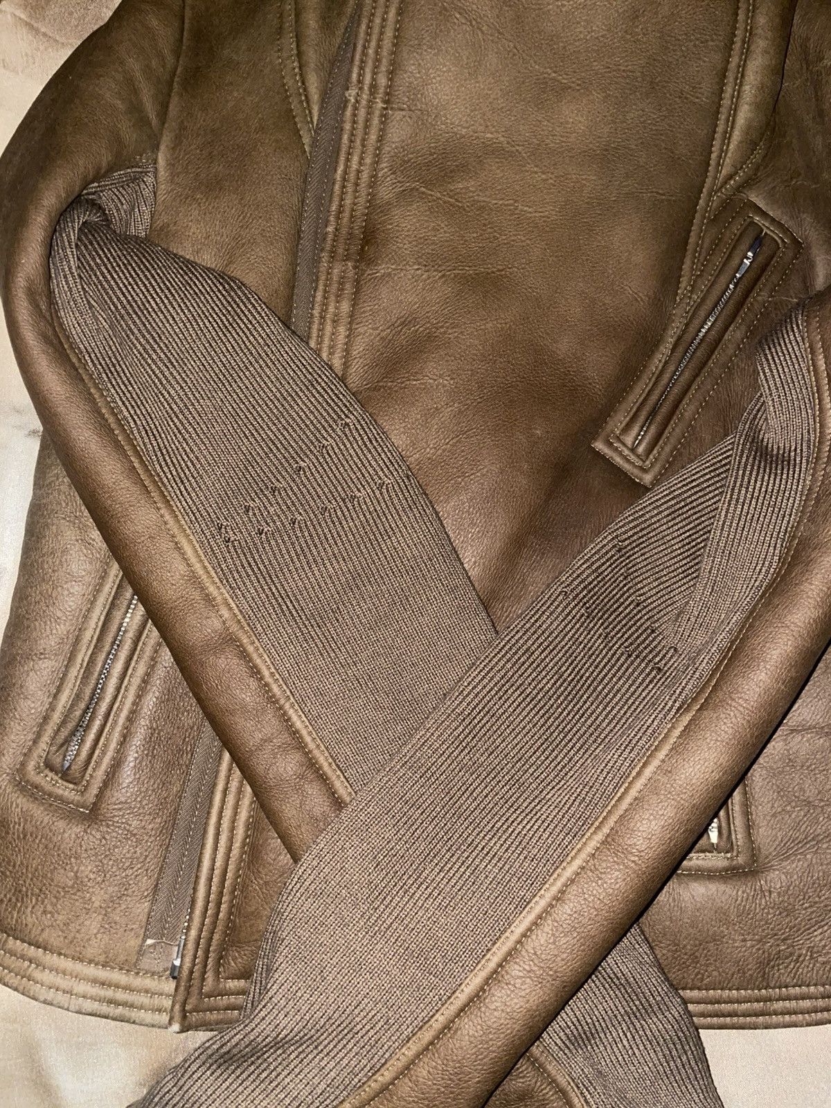 Rick Owens Shearling Leather Jacket