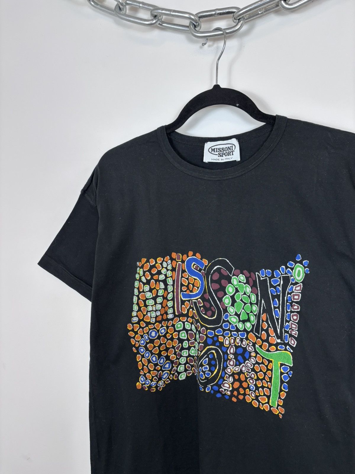 Missoni Missoni Sport Vintage Men’s Big Logo Black T-Shirt Tee Size US S / EU 44-46 / 1 - 3 Thumbnail